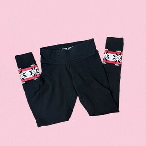 Pink Victoria's Secret Christmas Yoga Leggings